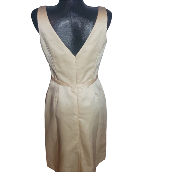 After Six Champagne Formal Bridesmaid Prom Sleeveless Dress 10 - Picture 7 of 9